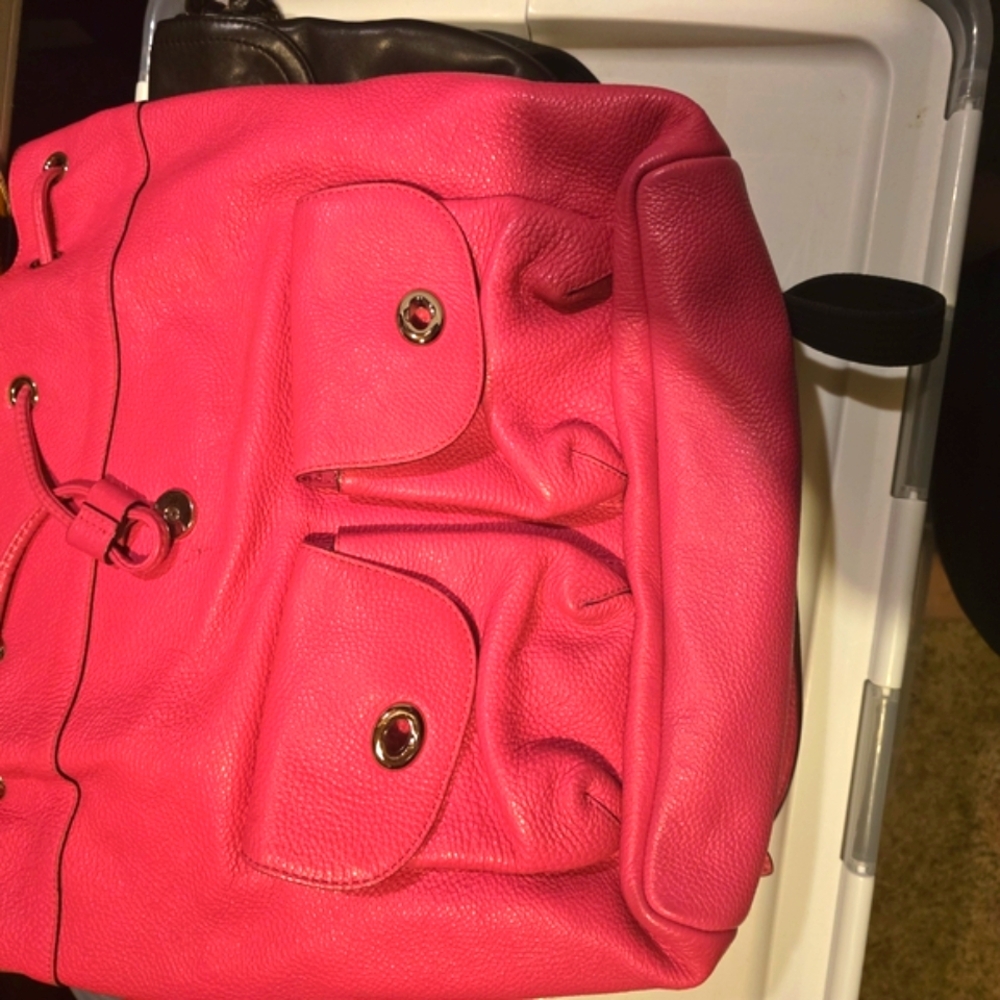 Coach Pink Backpack with Structured Design